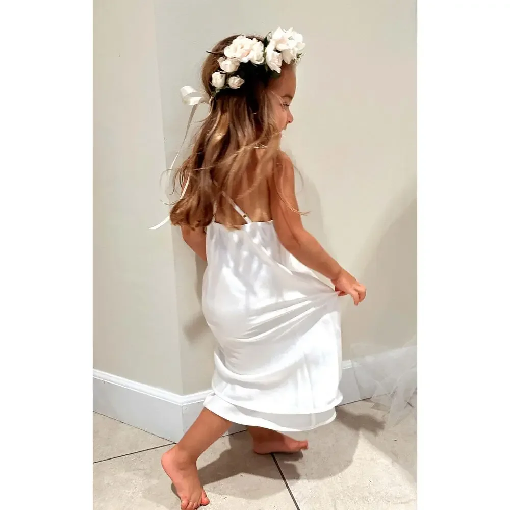 Show Me Your Mumu Little Verona Dress Ivory Luxe Satin